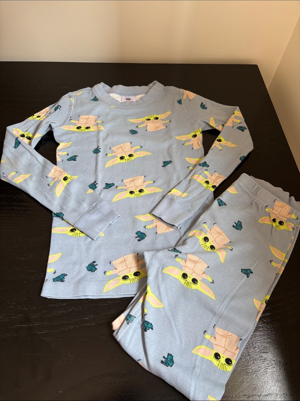Hanna Andersson Star Wars Mandalorian Grogu Organic Cotton Pajama Set Sz 8 / 130